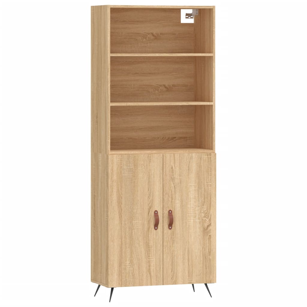 vidaXL Skříň highboard dub sonoma 69,5 x 34 x 180 cm kompozitní dřevo