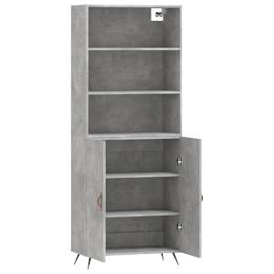 Skříň highboard betonově šedá 69,5x34x180 cm kompozitní dřevo - obrázek 4