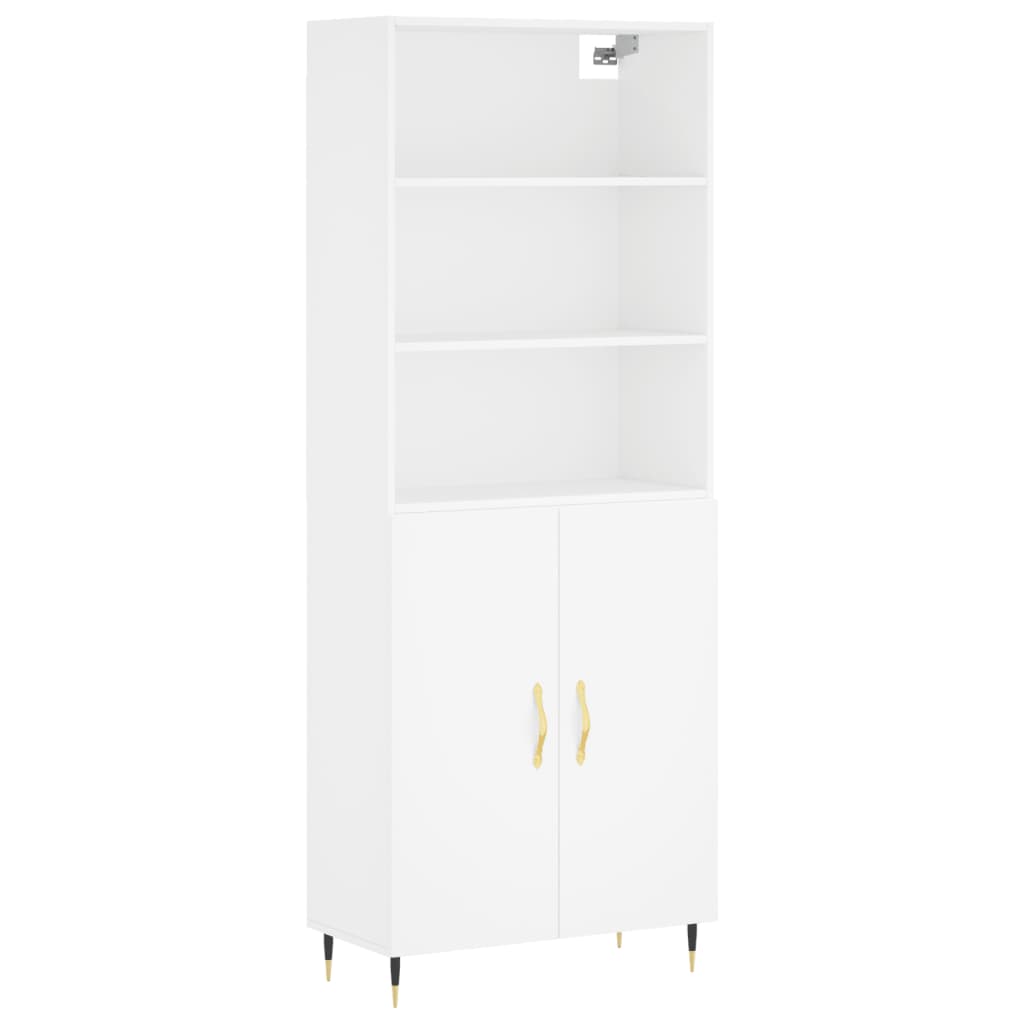 vidaXL Skříň highboard bílá 69,5 x 34 x 180 cm kompozitní dřevo