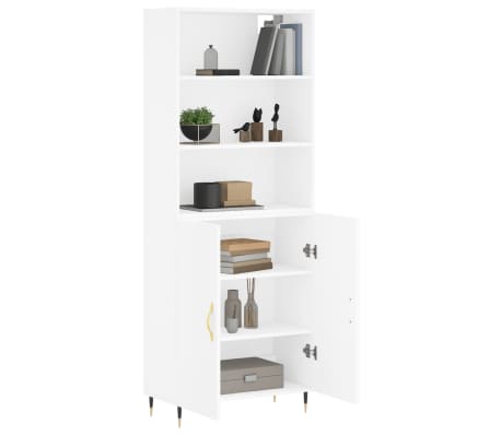 vidaXL Dulap &icirc;nalt, alb, 69,5x34x180 cm, lemn compozit
