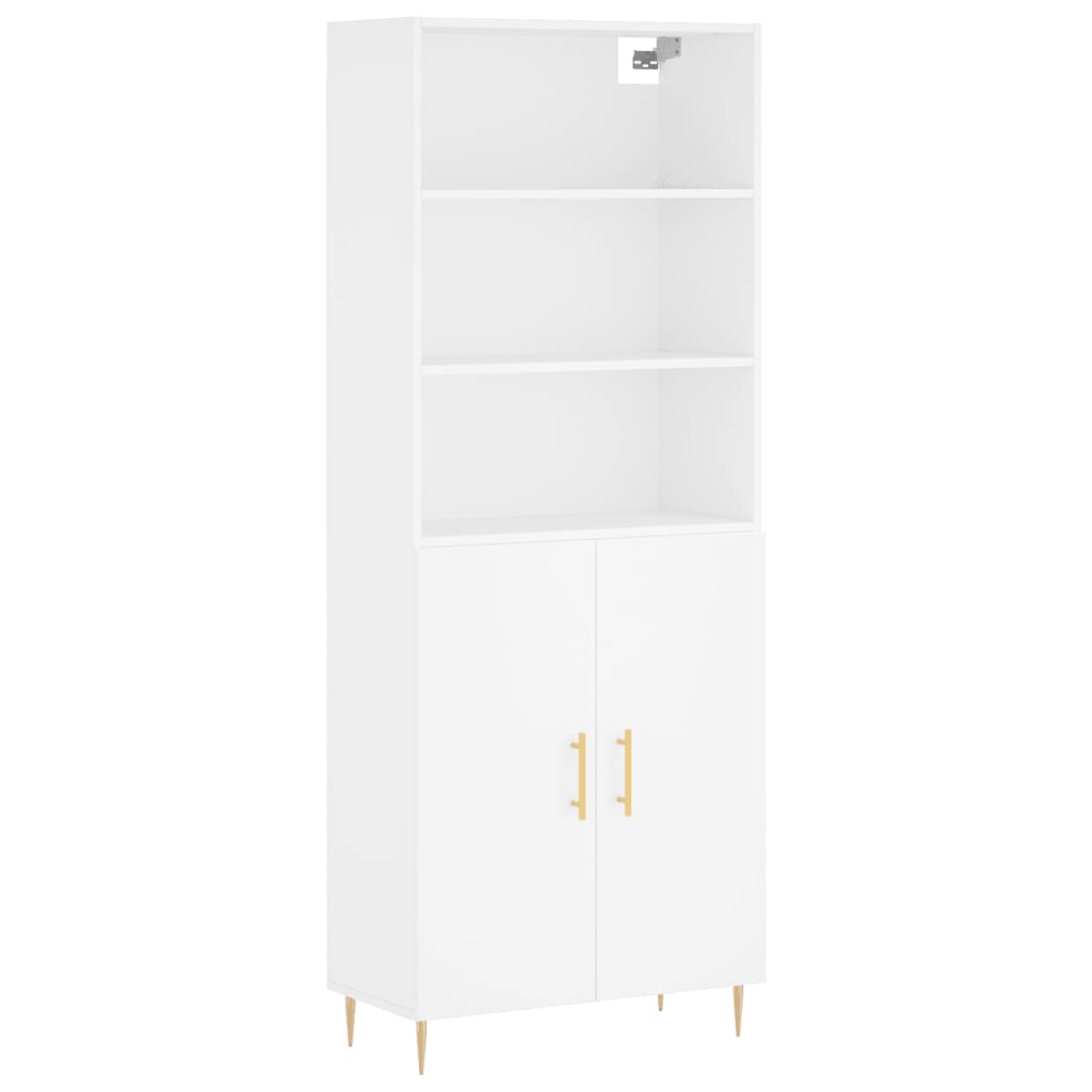 vidaXL Skříň highboard bílá 69,5 x 34 x 180 cm kompozitní dřevo