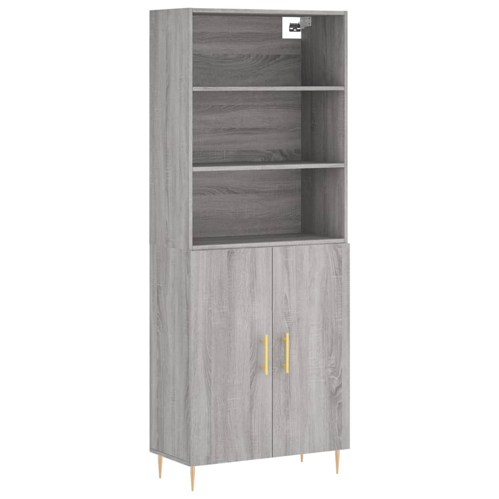 Thumbnail - vidaXL Highboard Grau Sonoma 69,5x34x180 cm Holzwerkstoff