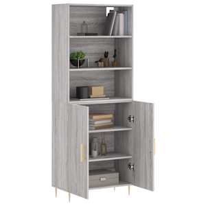Skříň highboard šedá sonoma 69,5 x 34 x 180 cm kompozitní dřevo - obrázek 3