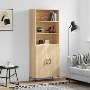 Skříň highboard dub sonoma 69,5 x 34 x 180 cm kompozitní dřevo - obrázek 1