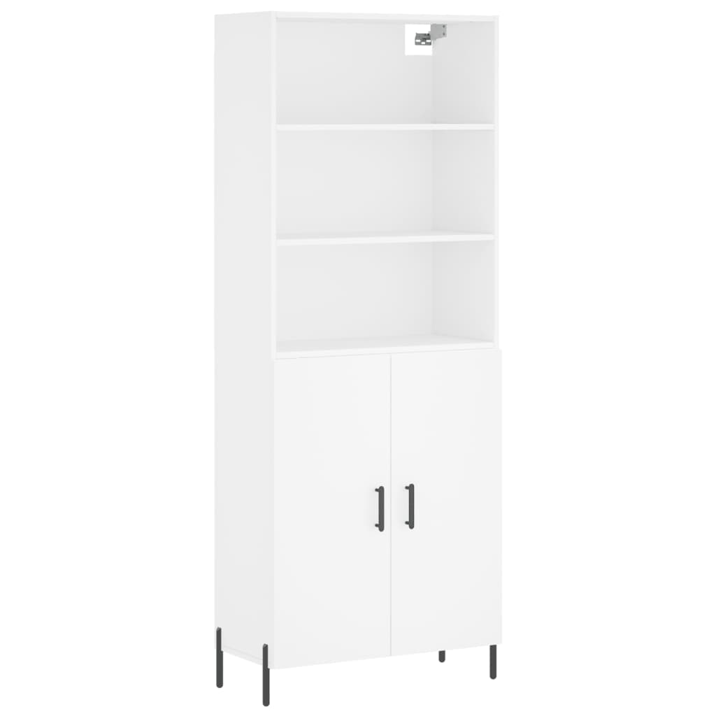 vidaXL Hoge kast 69,5x34x180 cm bewerkt hout wit, foto 3