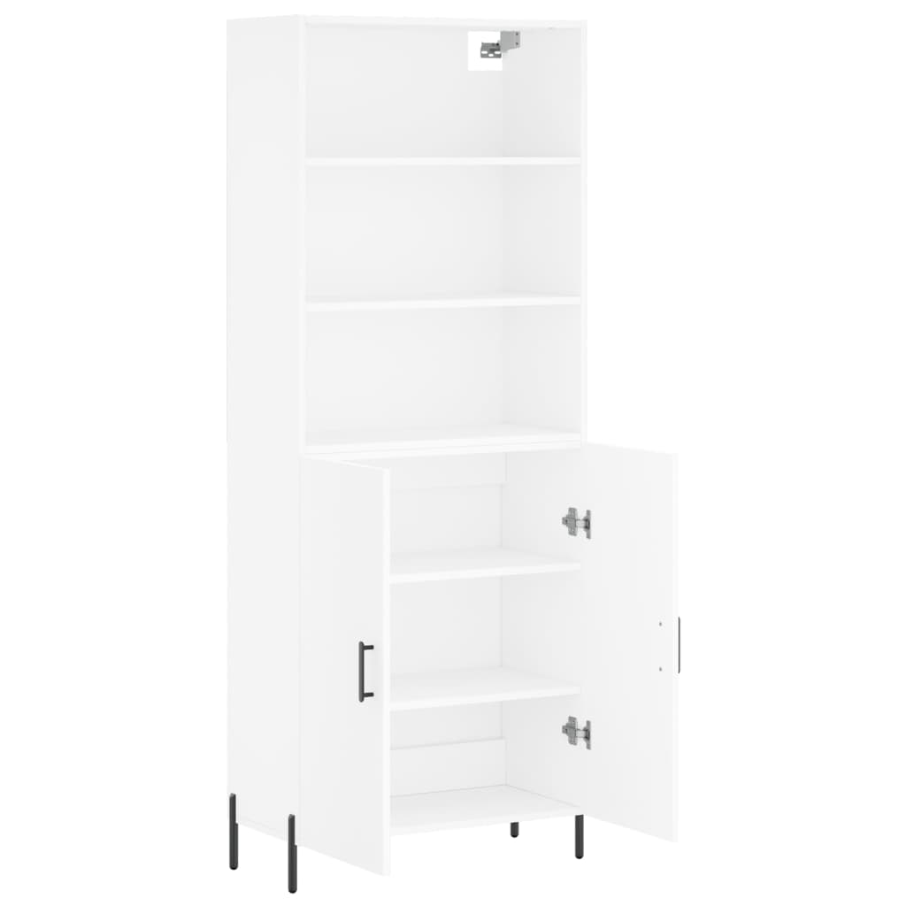 vidaXL Hoge kast 69,5x34x180 cm bewerkt hout wit, foto 2