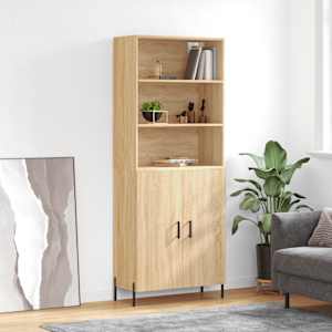 Skříň highboard dub sonoma 69,5 x 34 x 180 cm kompozitní dřevo - obrázek 1
