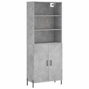 Skříň highboard betonově šedá 69,5x34x180 cm kompozitní dřevo - obrázek 2