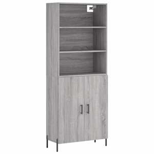 Skříň highboard šedá sonoma 69,5 x 34 x 180 cm kompozitní dřevo - obrázek 2