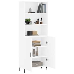 Skříň highboard bílá 69,5 x 34 x 180 cm kompozitní dřevo - obrázek 3