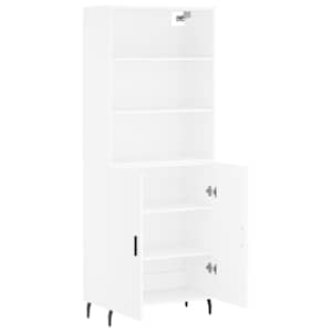 Skříň highboard bílá 69,5 x 34 x 180 cm kompozitní dřevo - obrázek 4