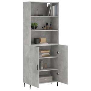 Skříň highboard betonově šedá 69,5x34x180 cm kompozitní dřevo - obrázek 3