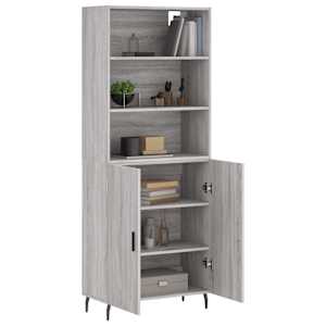 Skříň highboard šedá sonoma 69,5 x 34 x 180 cm kompozitní dřevo - obrázek 3