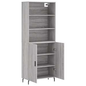 Skříň highboard šedá sonoma 69,5 x 34 x 180 cm kompozitní dřevo - obrázek 4