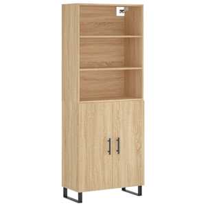 Skříň highboard dub sonoma 69,5 x 34 x 180 cm kompozitní dřevo - obrázek 2