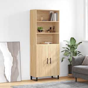 Skříň highboard dub sonoma 69,5 x 34 x 180 cm kompozitní dřevo - obrázek 1