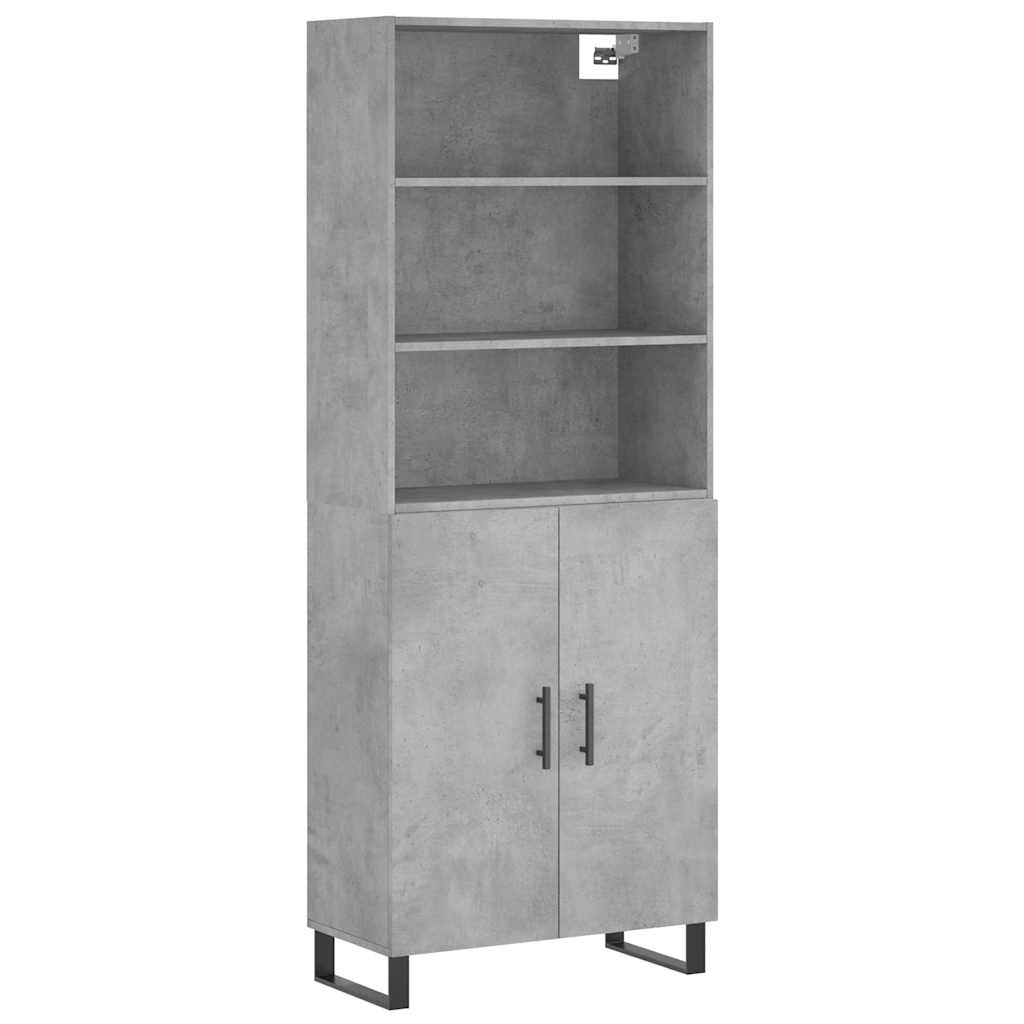 vidaXL Skříň highboard betonově šedá 69,5x34x180 cm kompozitní dřevo
