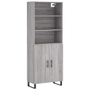 Skříň highboard šedá sonoma 69,5 x 34 x 180 cm kompozitní dřevo - obrázek 2
