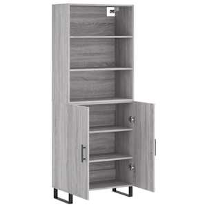 Skříň highboard šedá sonoma 69,5 x 34 x 180 cm kompozitní dřevo - obrázek 4