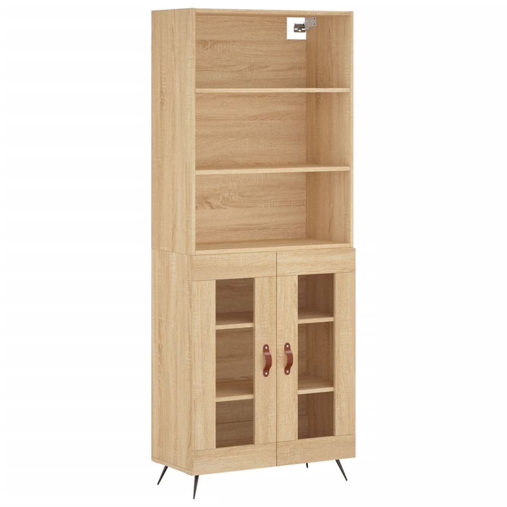 vidaXL Skříň highboard dub sonoma 69,5 x 34 x 180 cm kompozitní dřevo