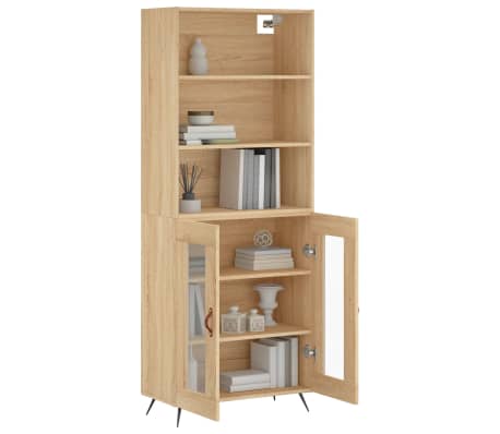 vidaXL Dulap &icirc;nalt, stejar sonoma, 69,5x34x180 cm, lemn compozit