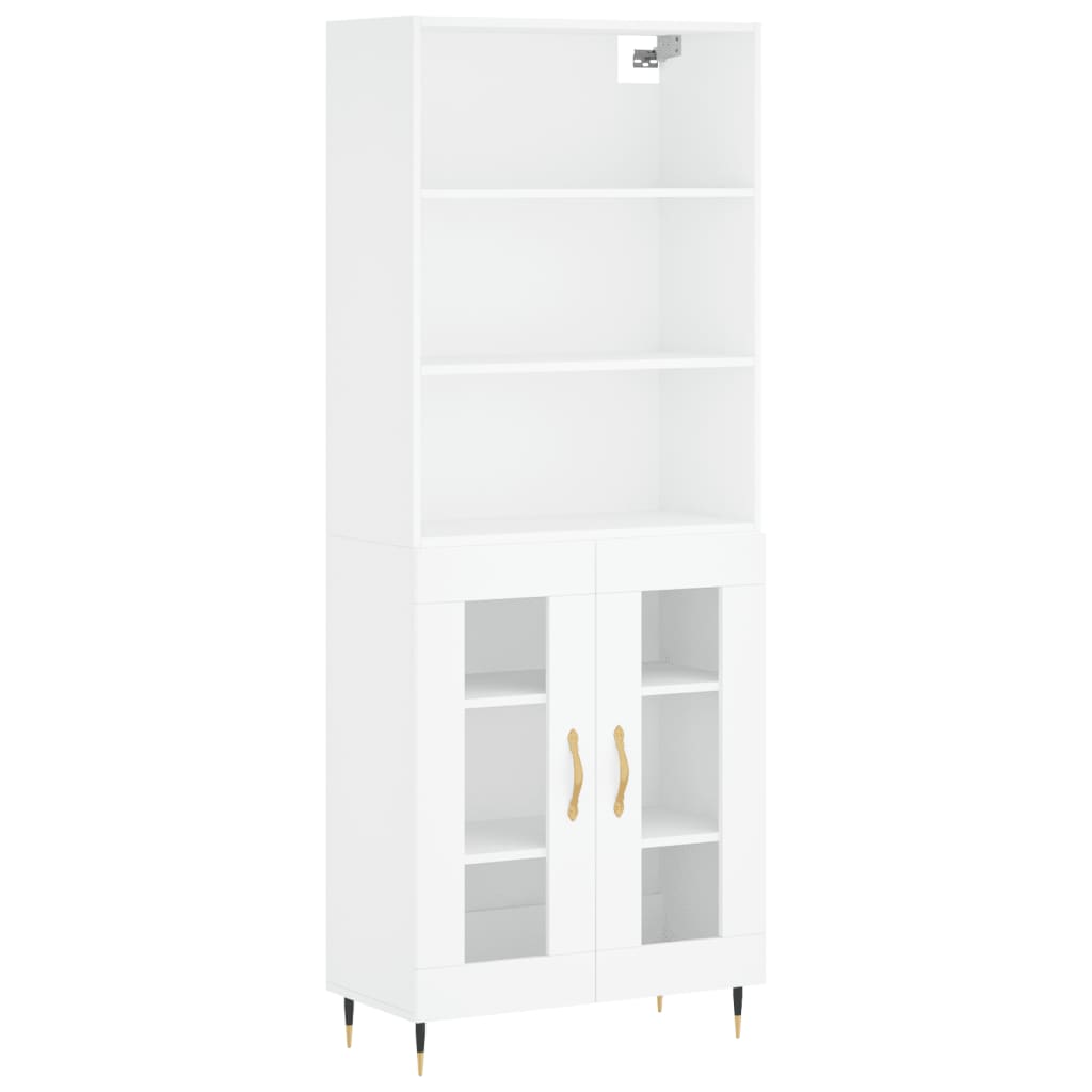 vidaXL Skříň highboard bílá 69,5 x 34 x 180 cm kompozitní dřevo