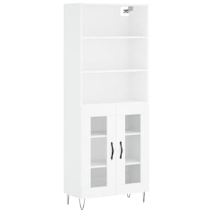 Skříň highboard bílá 69,5 x 34 x 180 cm kompozitní dřevo - obrázek 2