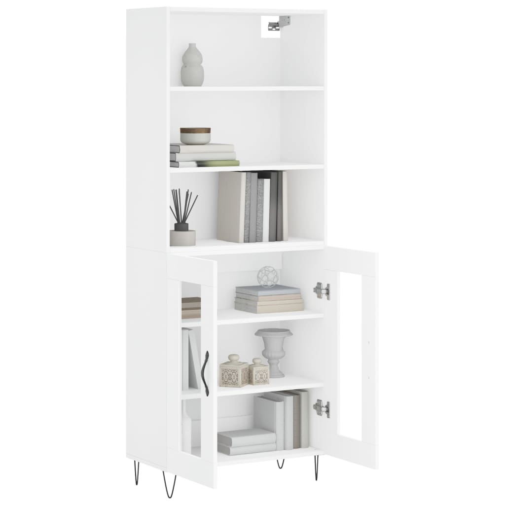 Thumbnail - vidaXL Highboard Weiß 69,5x34x180 cm Holzwerkstoff