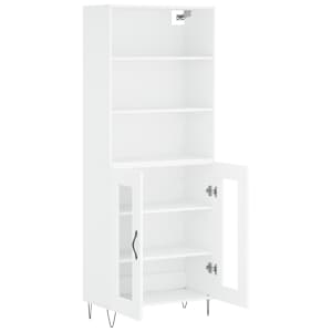 Skříň highboard bílá 69,5 x 34 x 180 cm kompozitní dřevo - obrázek 4