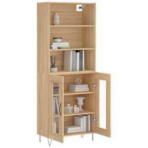 Skříň highboard dub sonoma 69,5 x 34 x 180 cm kompozitní dřevo - obrázek 3