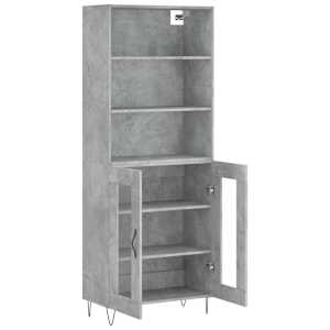 Skříň highboard betonově šedá 69,5x34x180 cm kompozitní dřevo - obrázek 4