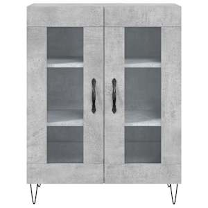 Skříň highboard betonově šedá 69,5x34x180 cm kompozitní dřevo - obrázek 8
