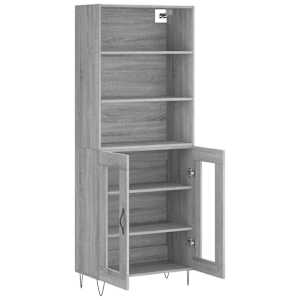 Skříň highboard šedá sonoma 69,5 x 34 x 180 cm kompozitní dřevo - obrázek 4