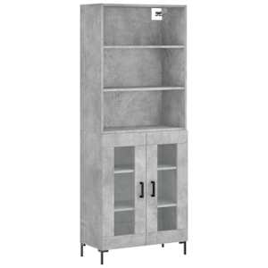 Skříň highboard betonově šedá 69,5x34x180 cm kompozitní dřevo - obrázek 2