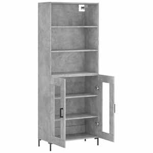 Skříň highboard betonově šedá 69,5x34x180 cm kompozitní dřevo - obrázek 4