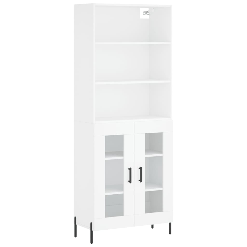 vidaXL Skříň highboard bílá 69,5 x 34 x 180 cm kompozitní dřevo