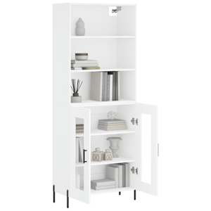 Skříň highboard bílá 69,5 x 34 x 180 cm kompozitní dřevo - obrázek 3