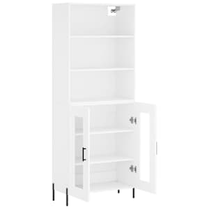 Skříň highboard bílá 69,5 x 34 x 180 cm kompozitní dřevo - obrázek 4