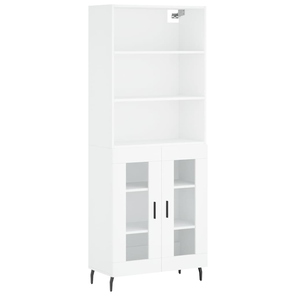 vidaXL Skříň highboard bílá 69,5 x 34 x 180 cm kompozitní dřevo