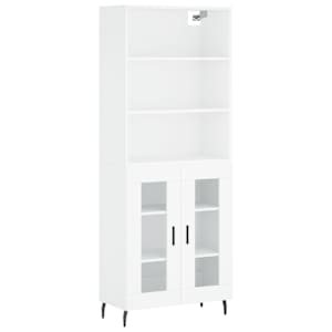 Skříň highboard bílá 69,5 x 34 x 180 cm kompozitní dřevo - obrázek 2