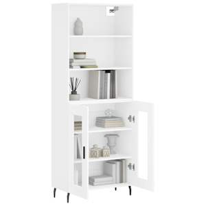 Skříň highboard bílá 69,5 x 34 x 180 cm kompozitní dřevo - obrázek 3