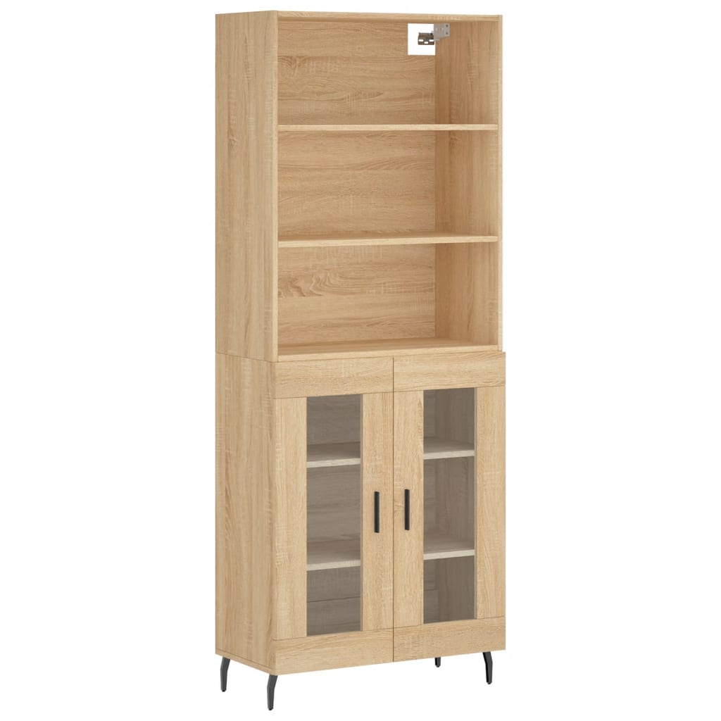vidaXL Skříň highboard dub sonoma 69,5 x 34 x 180 cm kompozitní dřevo