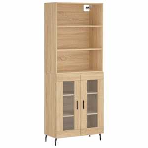 Skříň highboard dub sonoma 69,5 x 34 x 180 cm kompozitní dřevo - obrázek 2