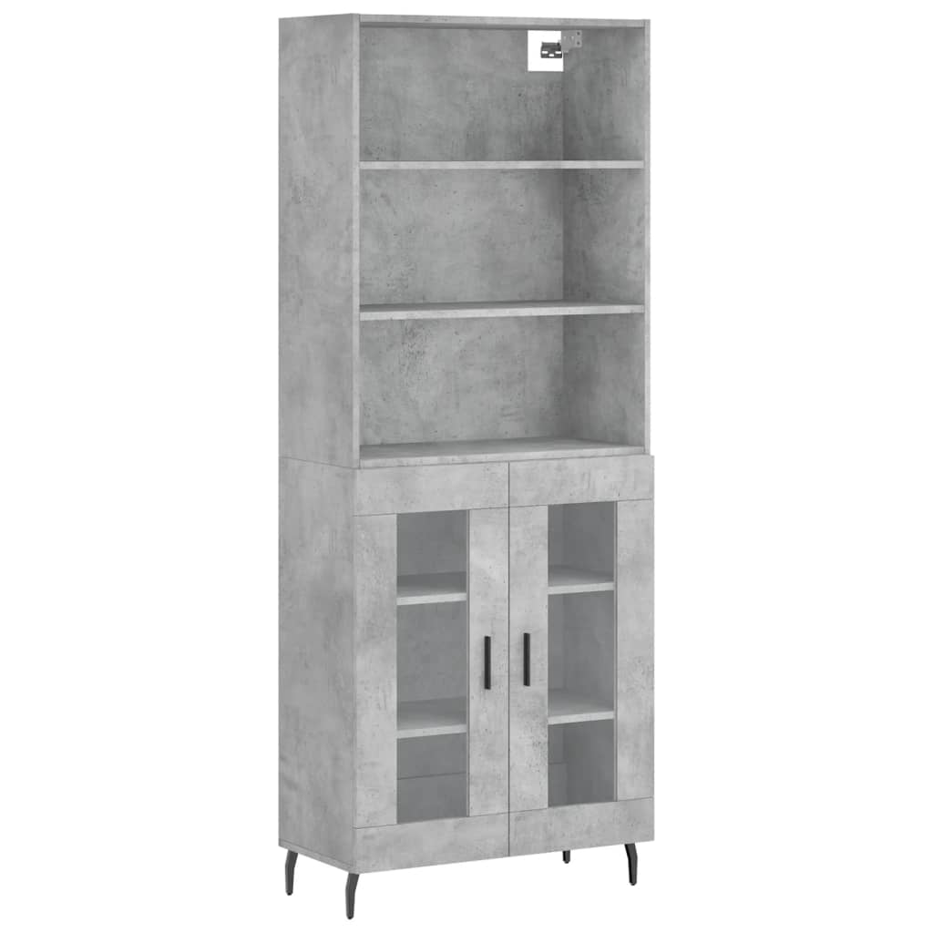 vidaXL SkĹ™Ă­Ĺ� highboard betonovÄ› ĹˇedĂˇ 69,5x34x180 cm kompozitnĂ­ dĹ™evo