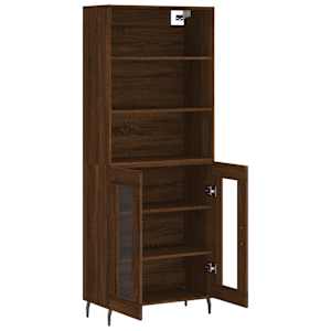 Skříň highboard hnědý dub 69,5 x 34 x 180 cm kompozitní dřevo - obrázek 4