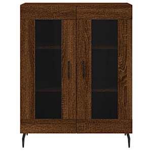 Skříň highboard hnědý dub 69,5 x 34 x 180 cm kompozitní dřevo - obrázek 8