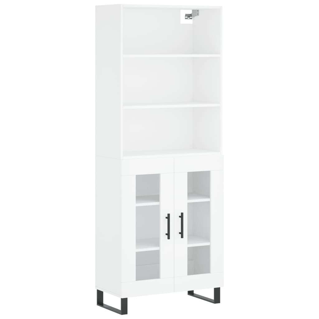 vidaXL Skříň highboard bílá 69,5 x 34 x 180 cm kompozitní dřevo