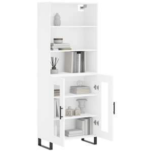 Skříň highboard bílá 69,5 x 34 x 180 cm kompozitní dřevo - obrázek 3