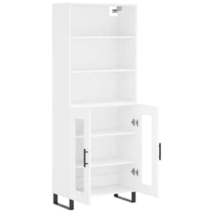 Skříň highboard bílá 69,5 x 34 x 180 cm kompozitní dřevo - obrázek 4
