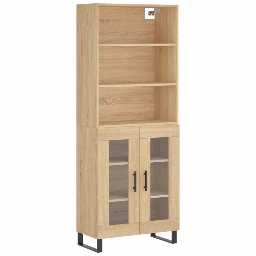 vidaXL Skříň highboard dub sonoma 69,5 x 34 x 180 cm kompozitní dřevo
